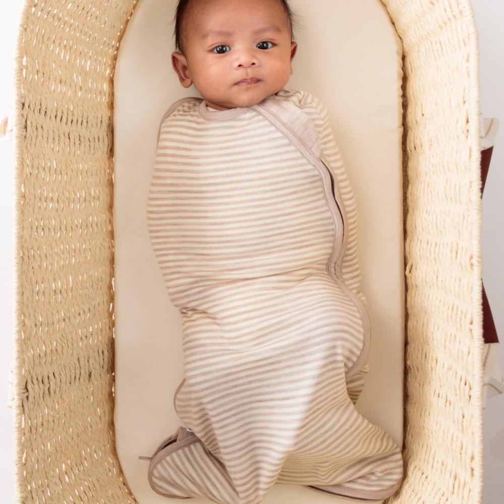The Sleep Store Jersey New Zealand Merino Wool Fitted Zip Swaddle