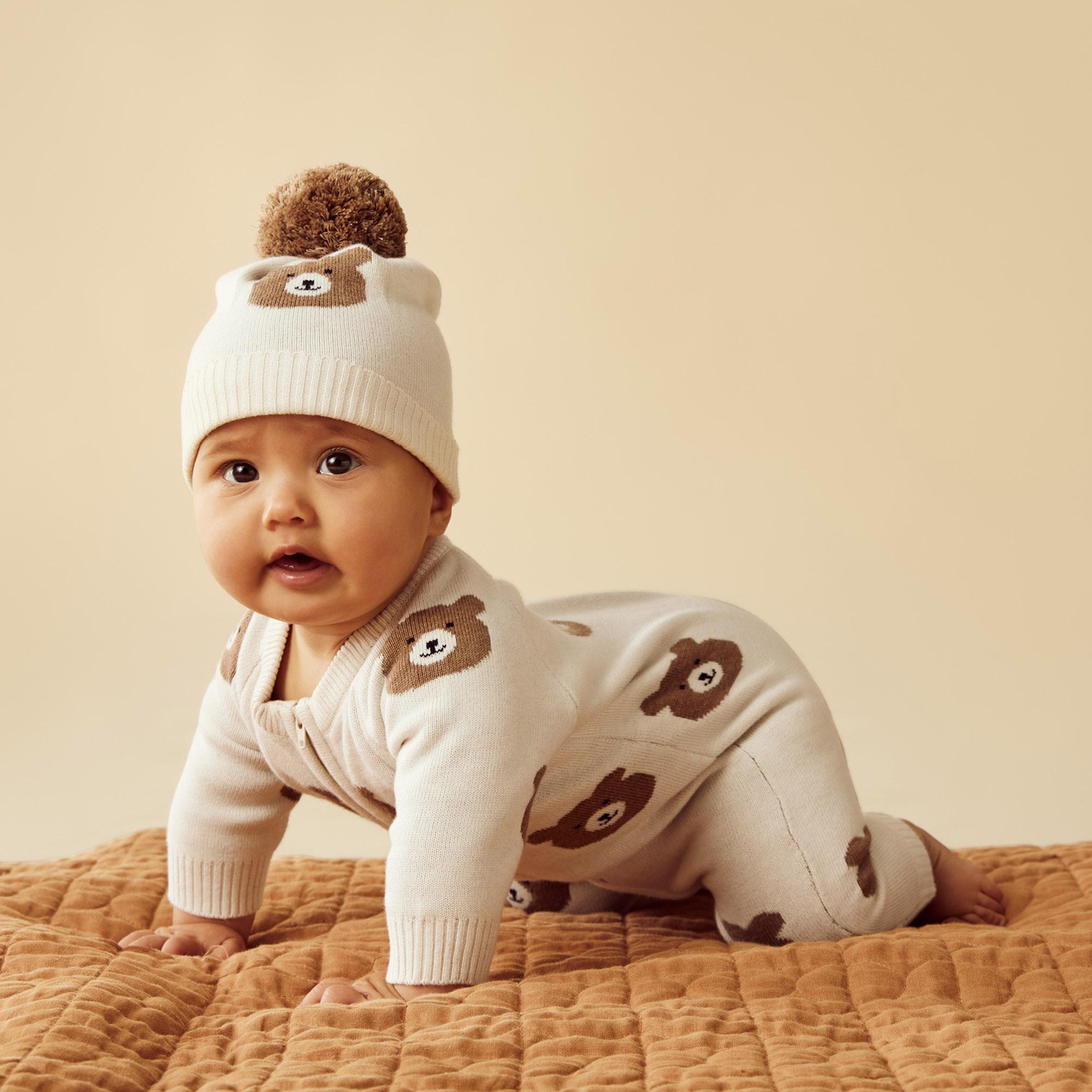 Wilson & Frenchy Organic Knitted Jacquard Growsuit - Clearance