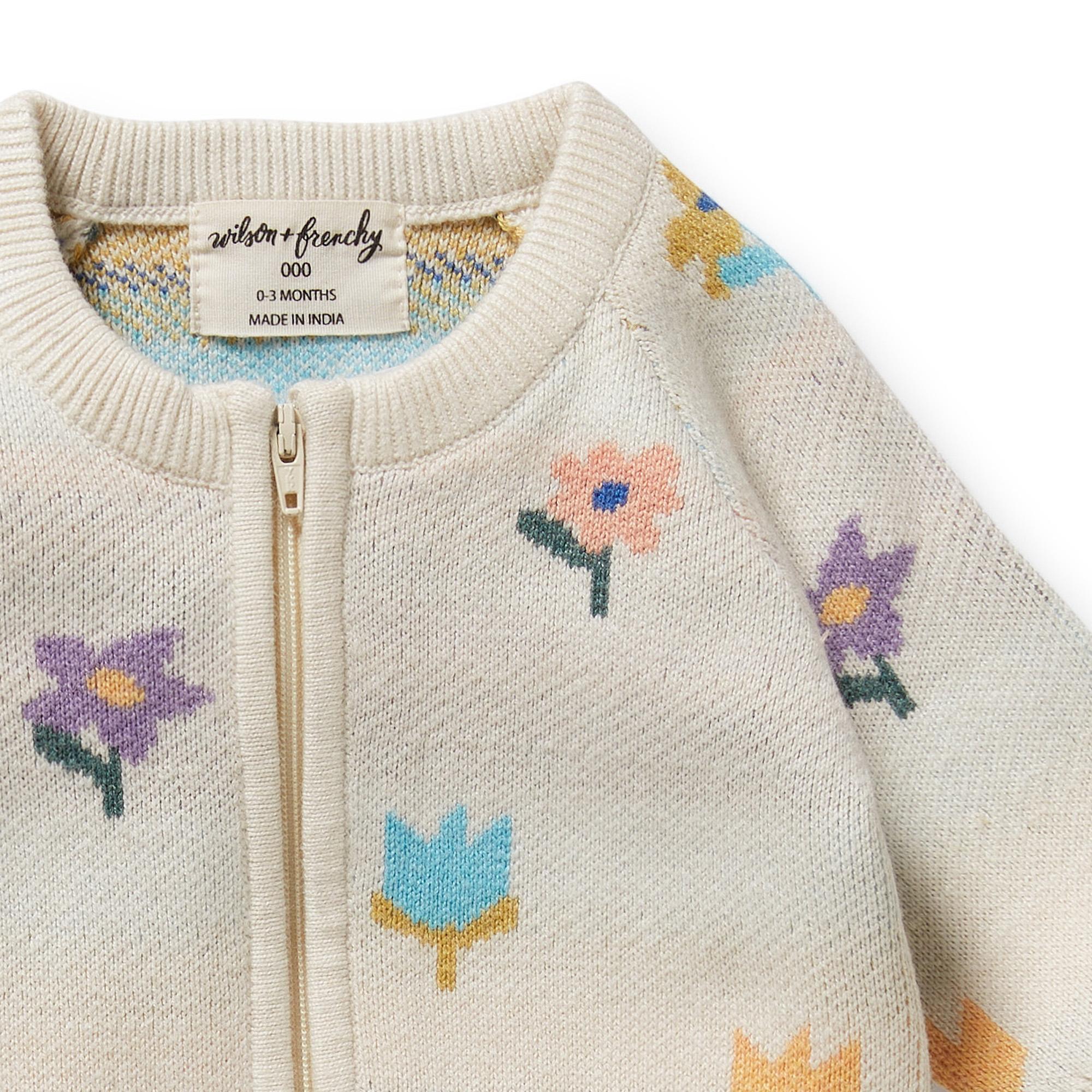 Wilson & Frenchy Organic Knitted Jacquard Growsuit - Clearance