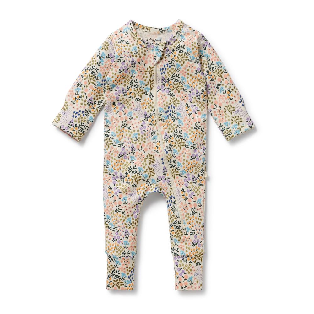 Wilson & Frenchy Organic Cotton Zipsuit with Feet - Current Season - Clearance
