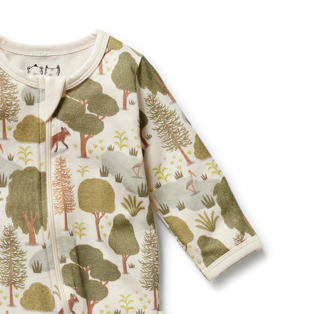 Wilson & Frenchy Organic Cotton Zipsuit with Feet - Current Season - Clearance