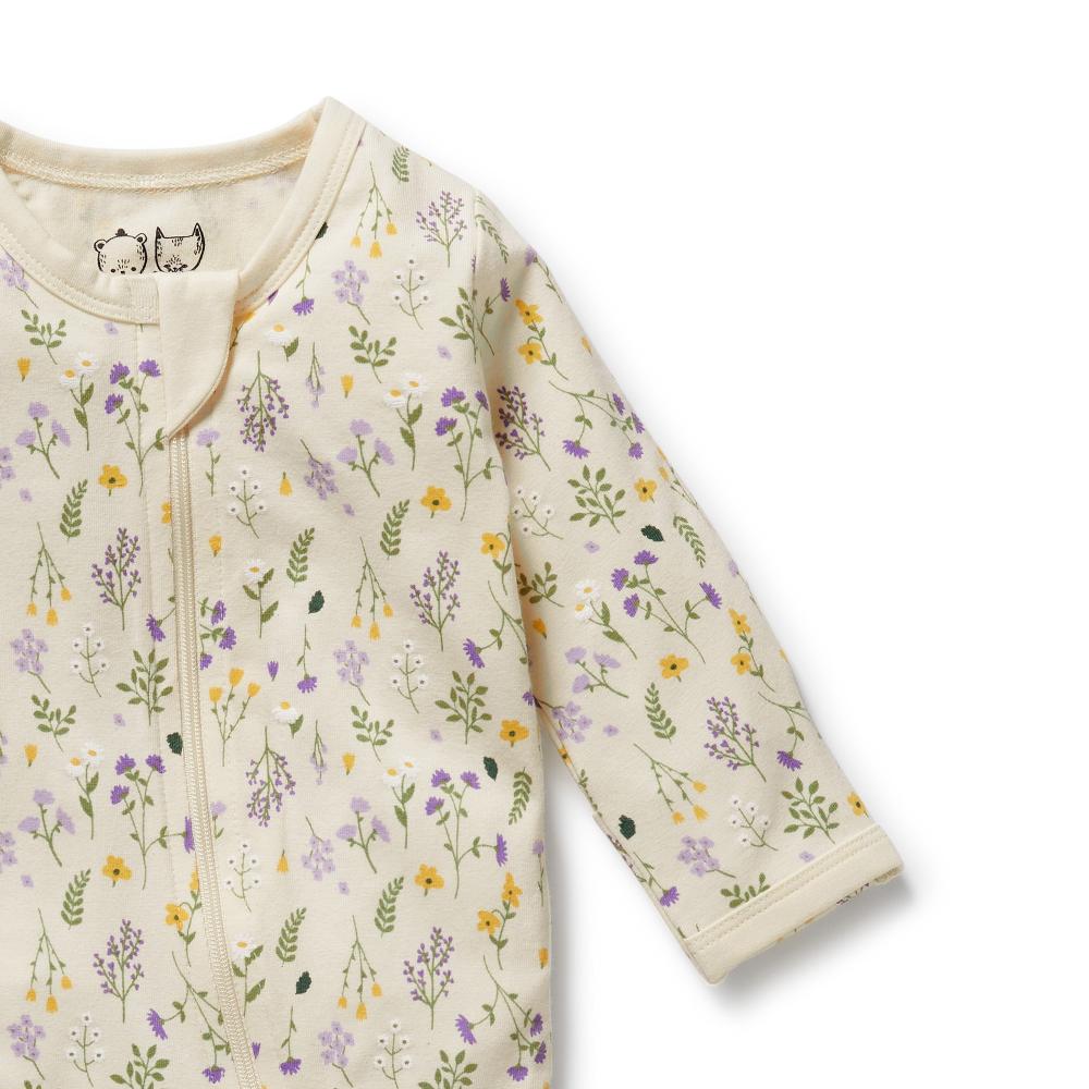Wilson & Frenchy Organic Cotton Zipsuit with Feet - Current Season - Clearance
