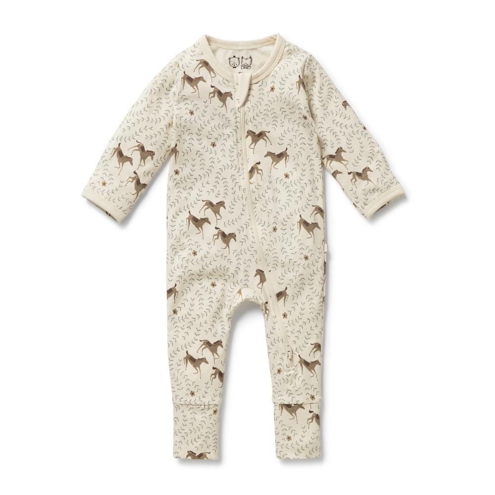 Wilson & Frenchy Organic Cotton Zipsuit with Feet - Current Season - Clearance