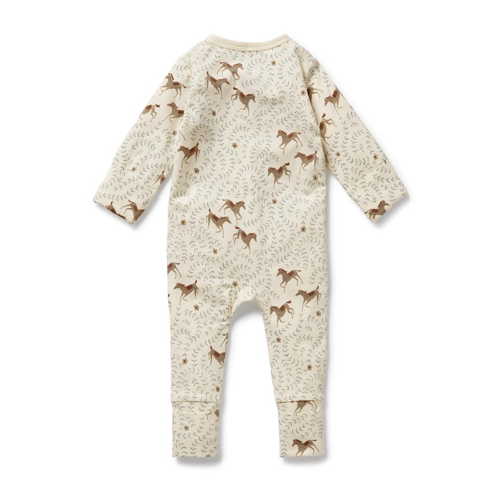 Wilson & Frenchy Organic Cotton Zipsuit with Feet - Current Season - Clearance