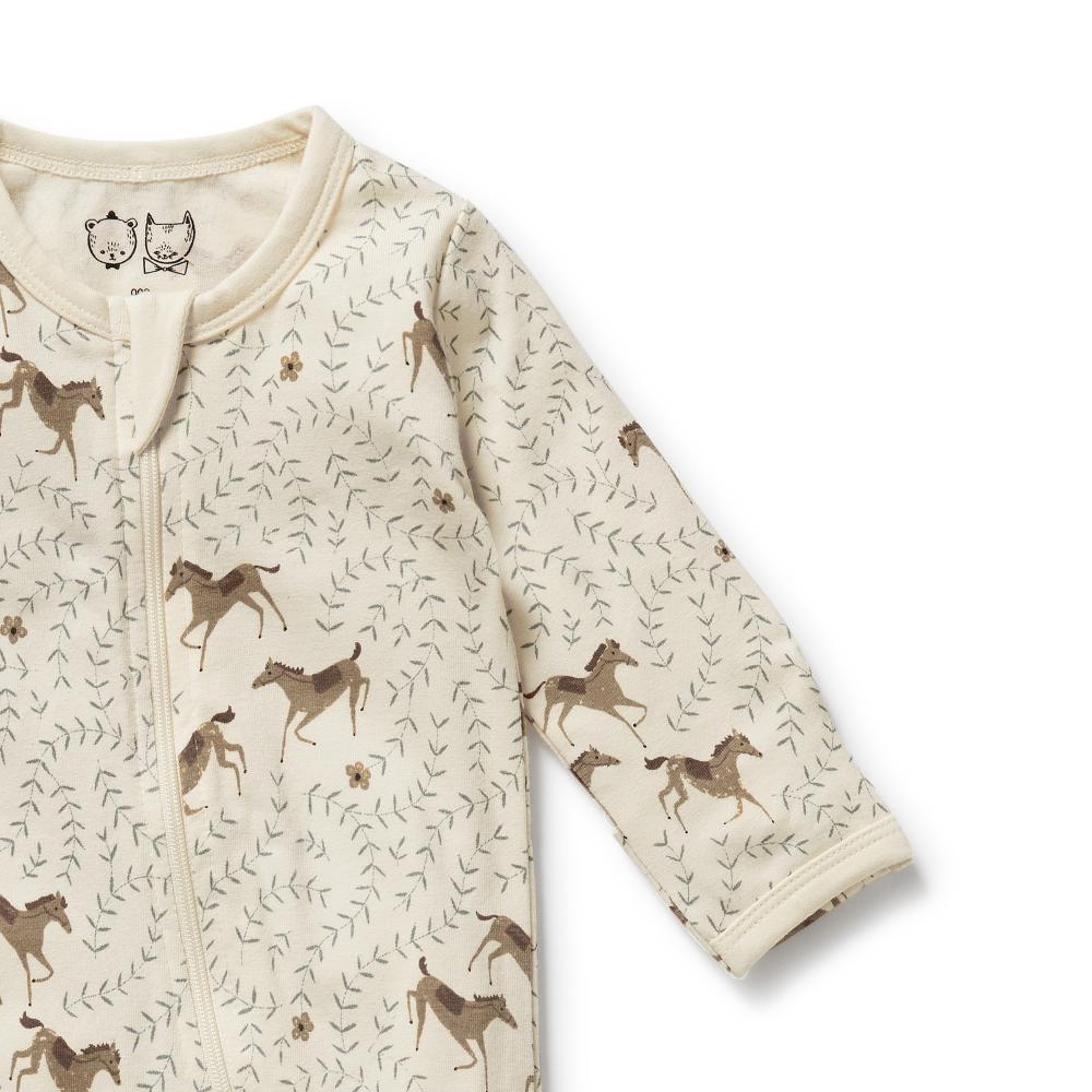 Wilson & Frenchy Organic Cotton Zipsuit with Feet - Current Season - Clearance