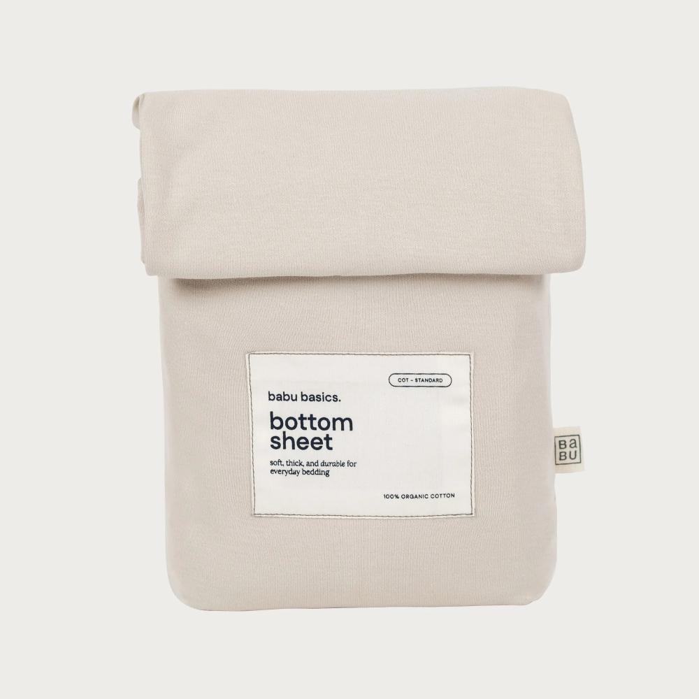 Babu Basics Organic Cotton Cot Fitted Sheet - 70 x 135cm