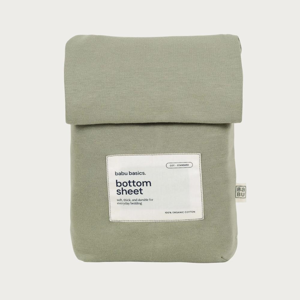 Babu Basics Organic Cotton Cot Fitted Sheet - 70 x 135cm