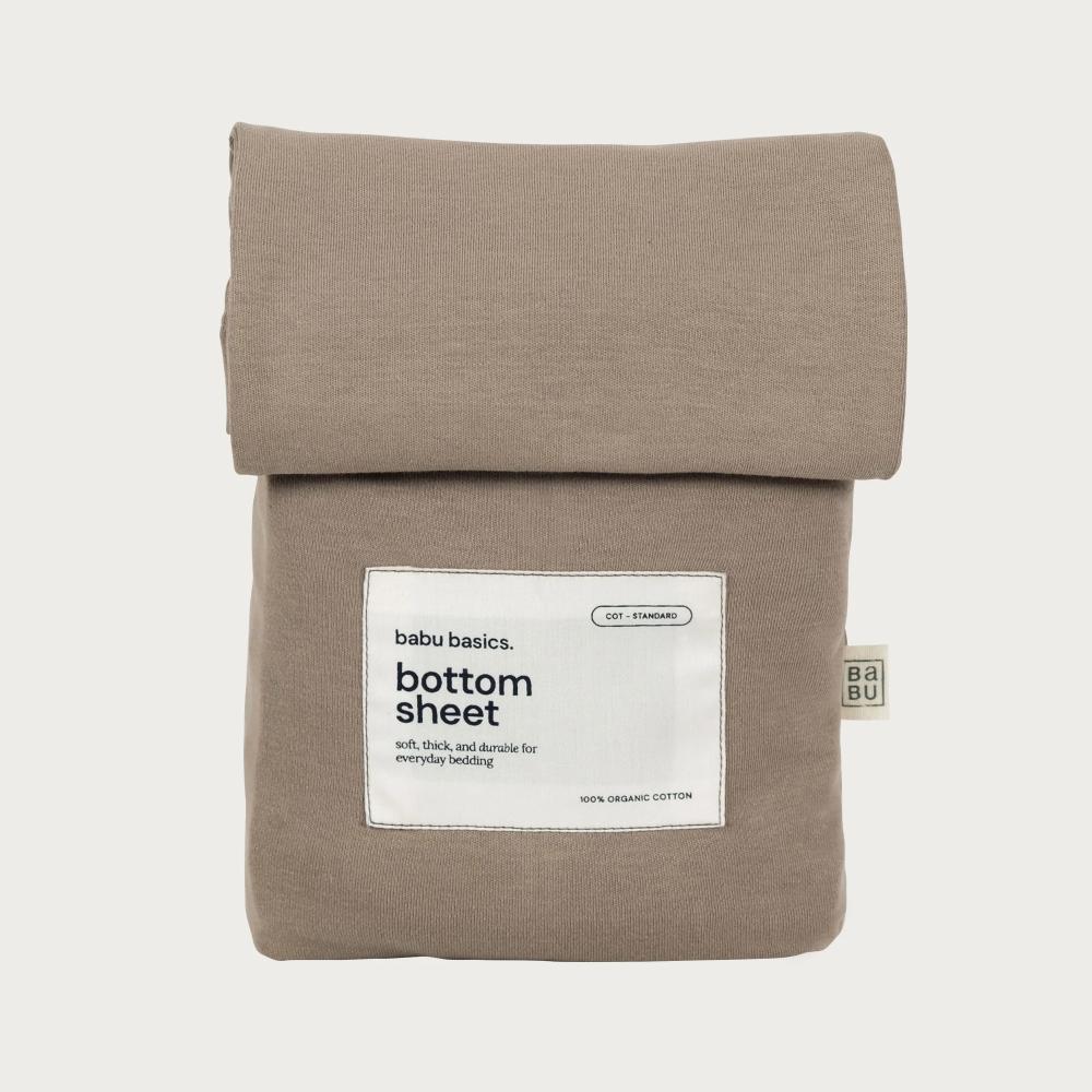 Babu Basics Organic Cotton Cot Fitted Sheet - 70 x 135cm