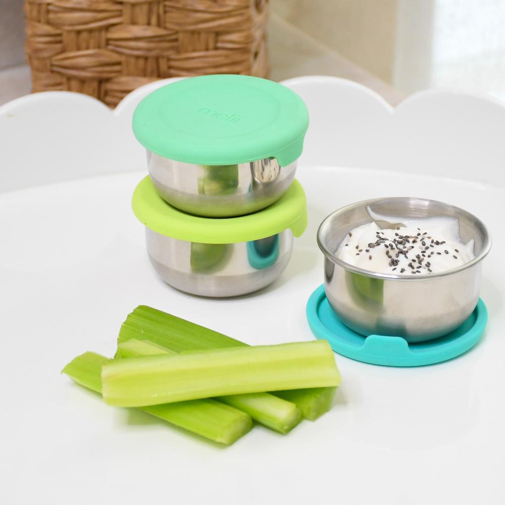 Melii Mini Silicone & Stainless Steel Containers 3pc