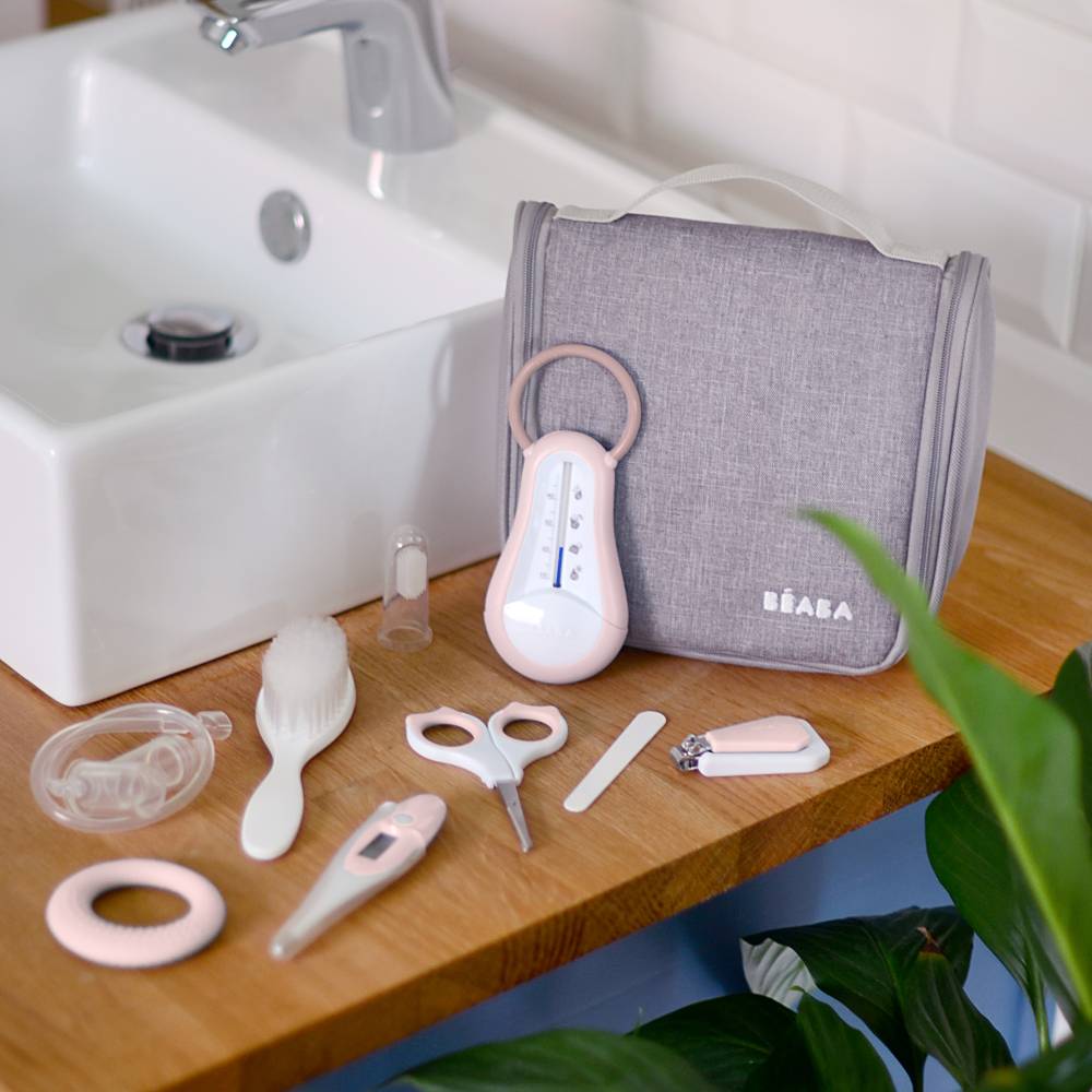 Beaba Baby 9pc Grooming Set with Toiletry Pouch - Clearance