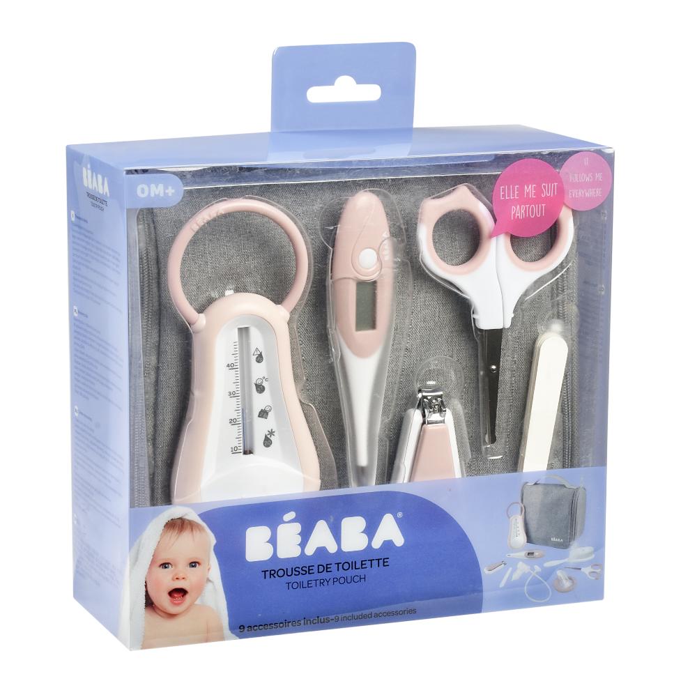 Beaba Baby 9pc Grooming Set with Toiletry Pouch - Clearance