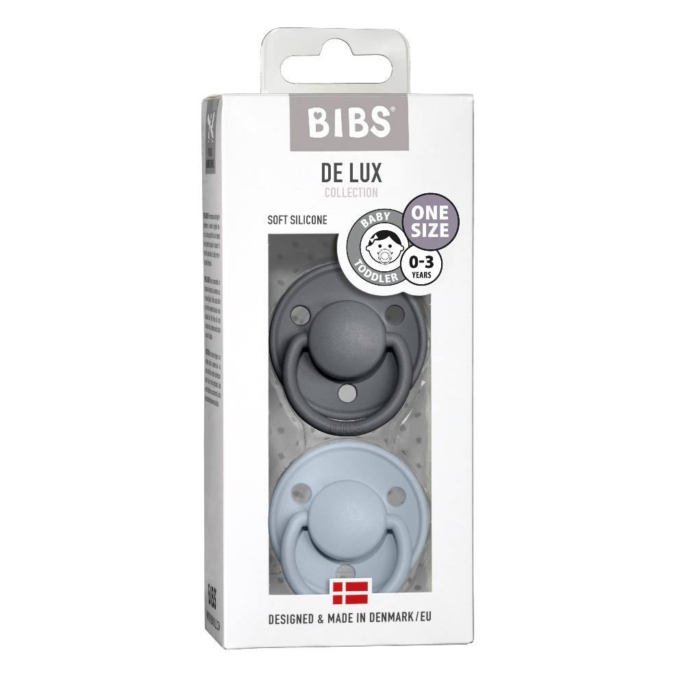 BIBS De Lux Silicone Colour Mix 2pk - Clearance