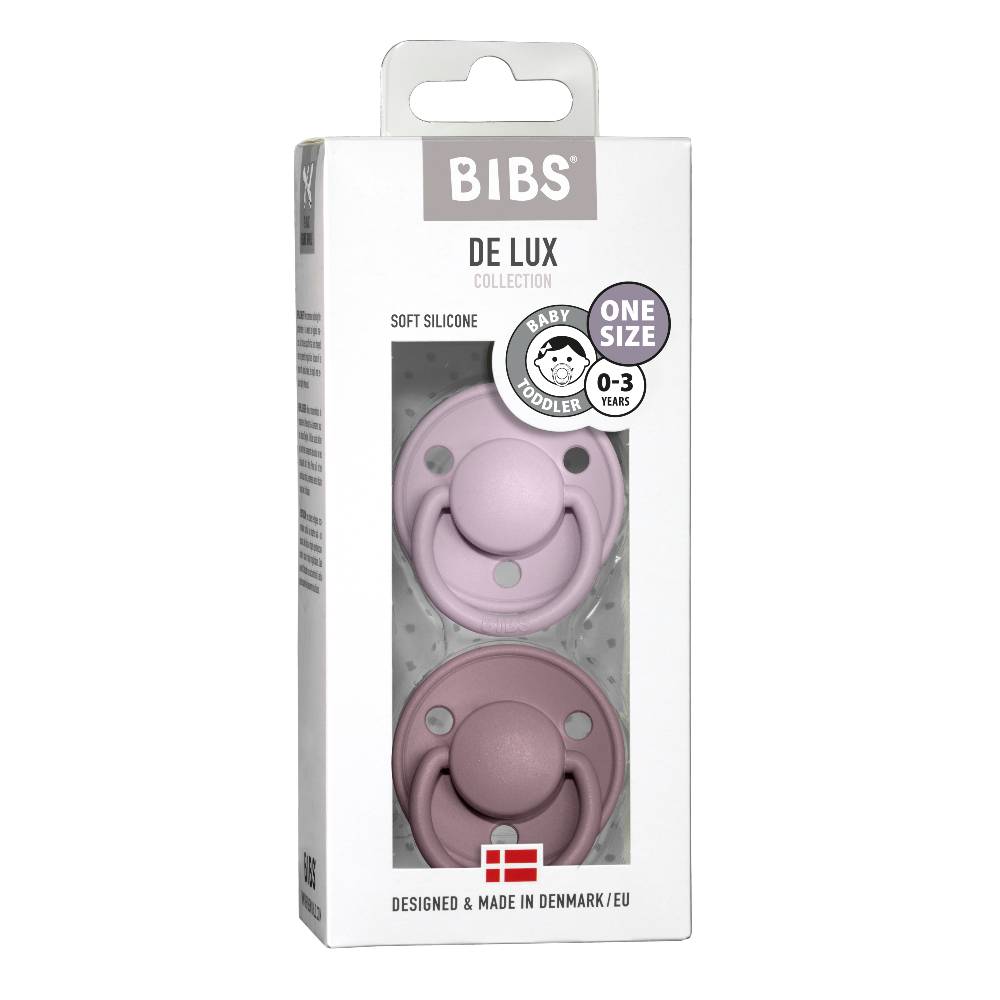 BIBS De Lux Silicone Colour Mix 2pk - Clearance