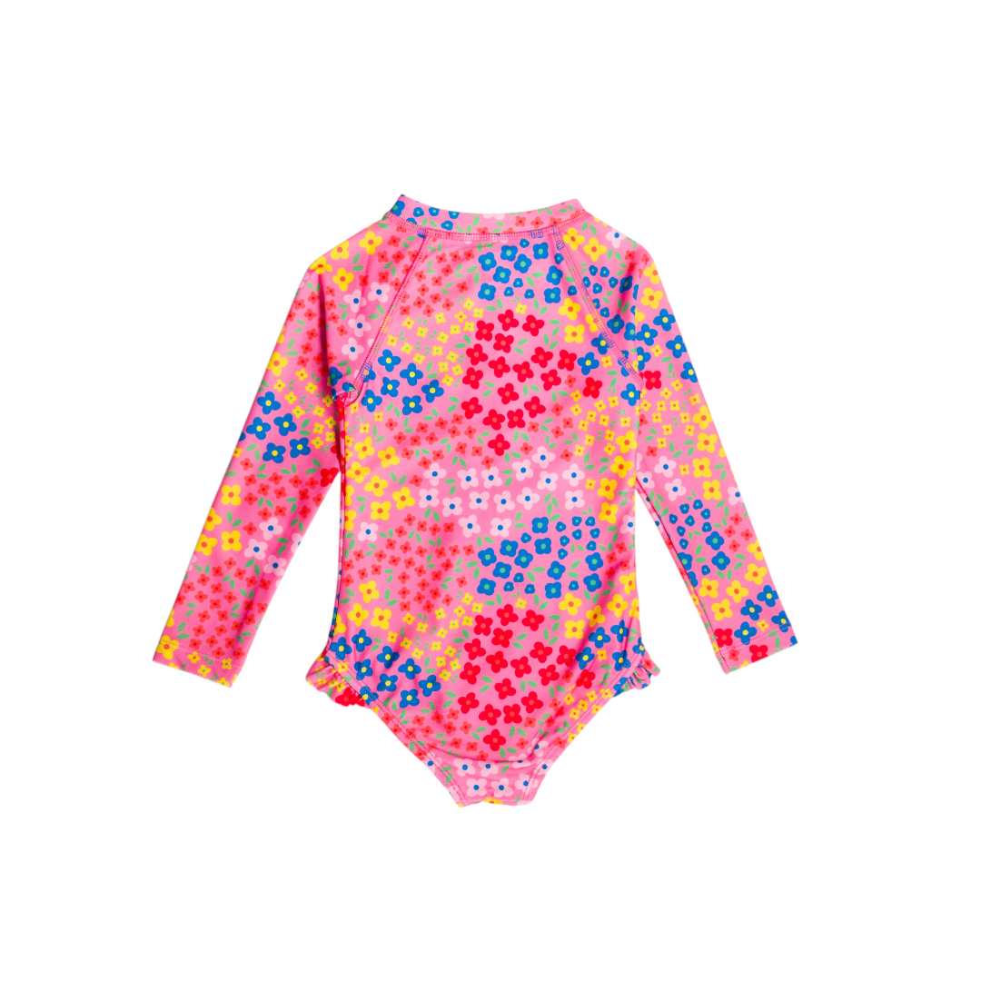 Neon by Nestling Sleeved Girls Swimsuit