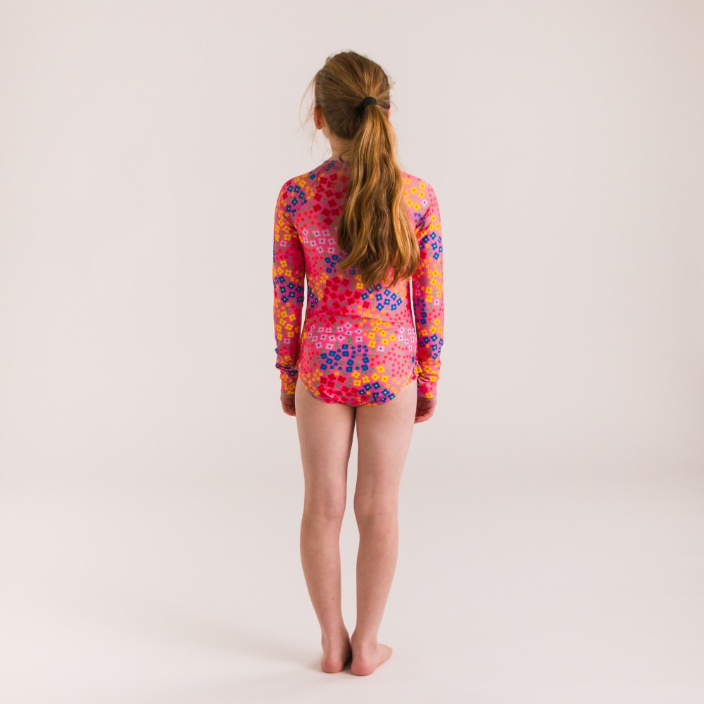 Neon by Nestling Sleeved Girls Swimsuit