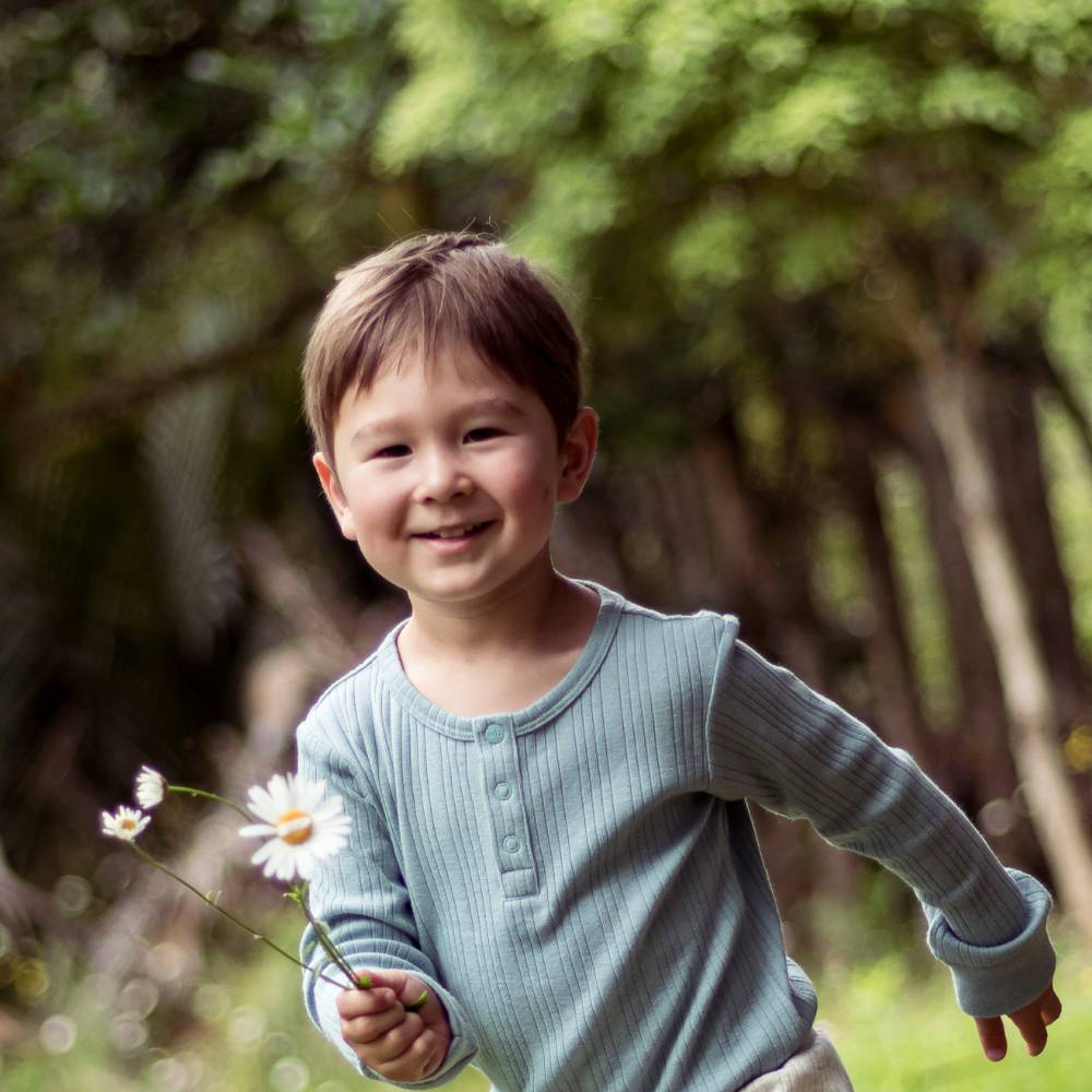 Woolbabe Merino/Organic Cotton Daydream Henley Top & Relaxed Pants Set