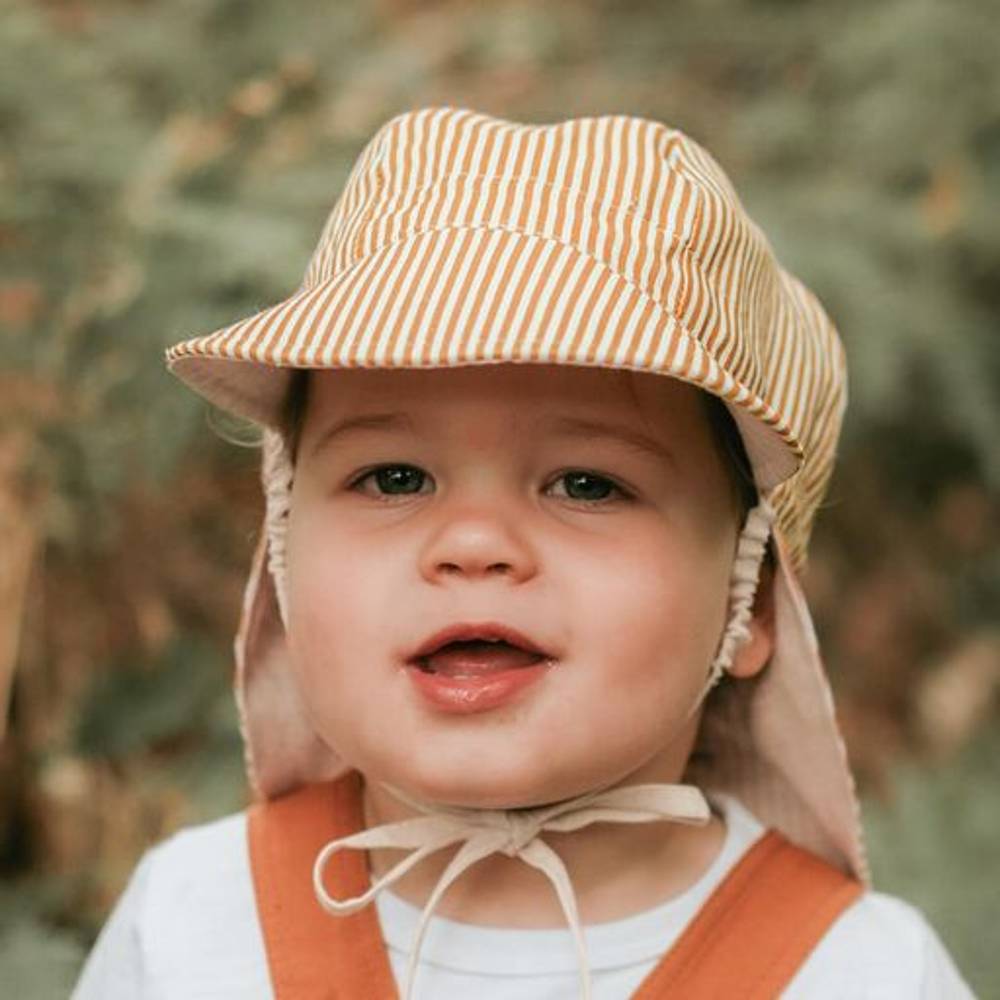 Bedhead Hats Heritage Collection - 'Lounger' Baby Reversible Legionnaire Flap Sun Hat