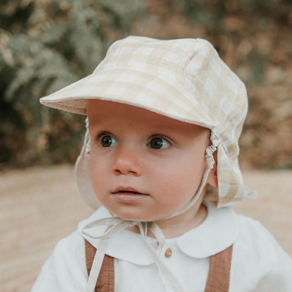 Bedhead Hats Heritage Collection - 'Lounger' Baby Reversible Legionnaire Flap Sun Hat