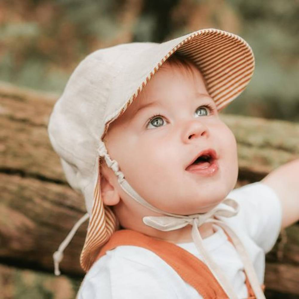 Bedhead Hats Heritage Collection - 'Lounger' Baby Reversible Legionnaire Flap Sun Hat