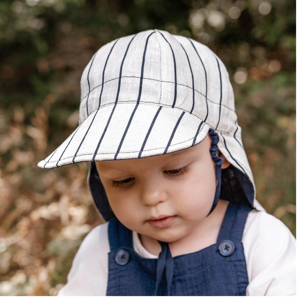 Bedhead Hats Heritage Collection - 'Lounger' Baby Reversible Legionnaire Flap Sun Hat