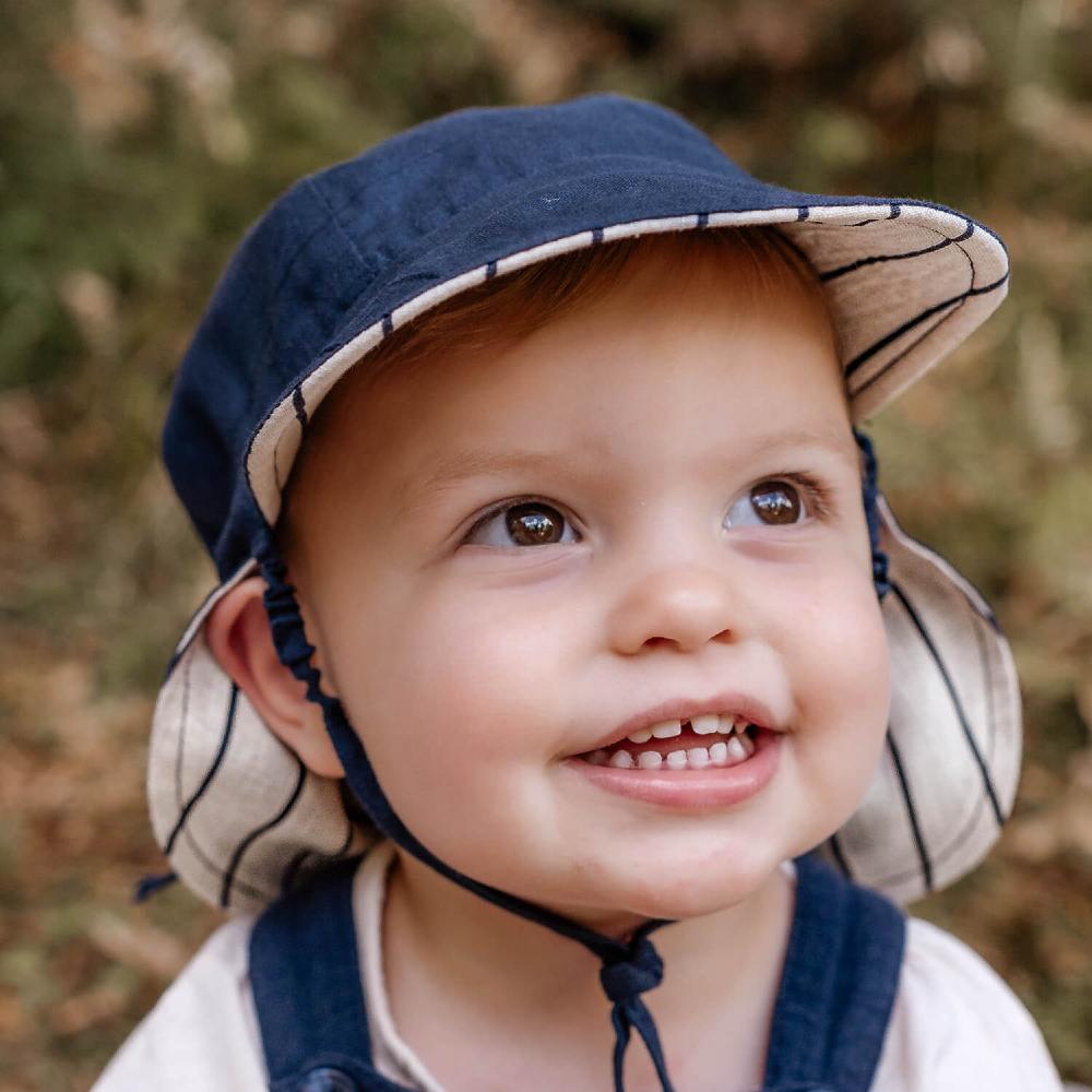 Bedhead Hats Heritage Collection - 'Lounger' Baby Reversible Legionnaire Flap Sun Hat
