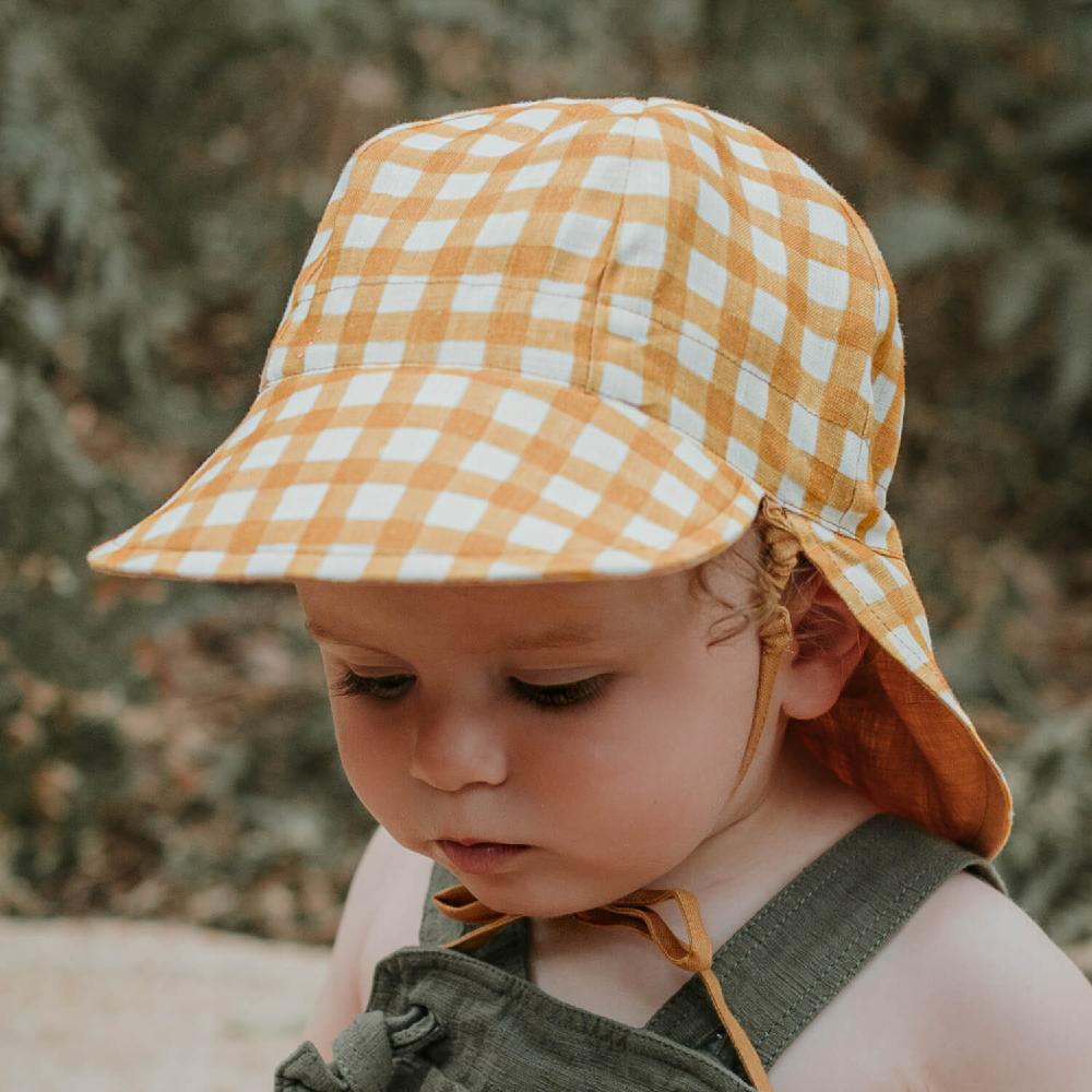 Bedhead Hats Heritage Collection - 'Lounger' Baby Reversible Legionnaire Flap Sun Hat