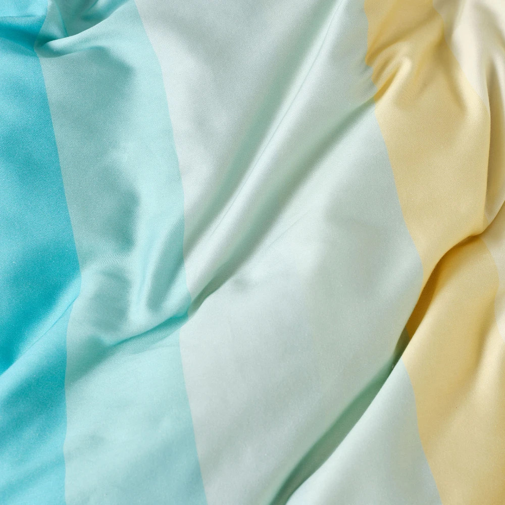 Squiggles Cotton Duvet Cover Set - Sunrise Stripe Clearwater