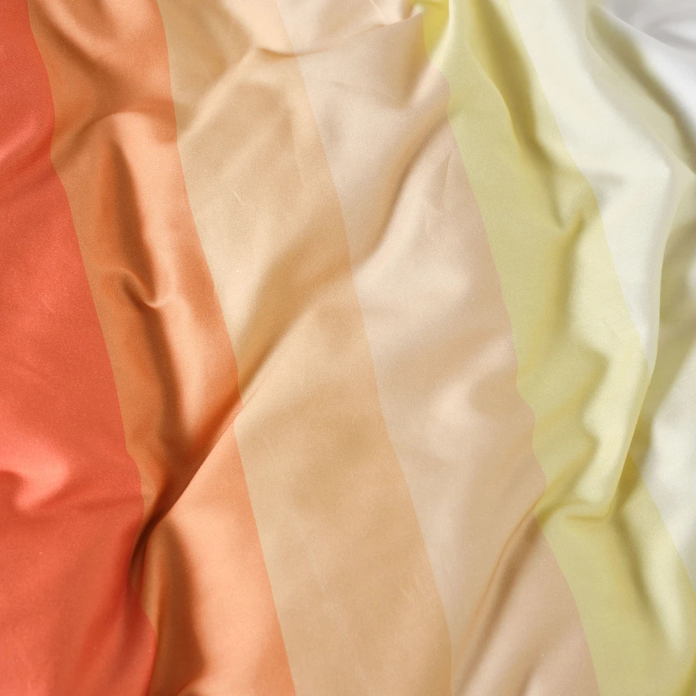 Squiggles Cotton Duvet Cover Set - Sunrise Stripe Bubblegum