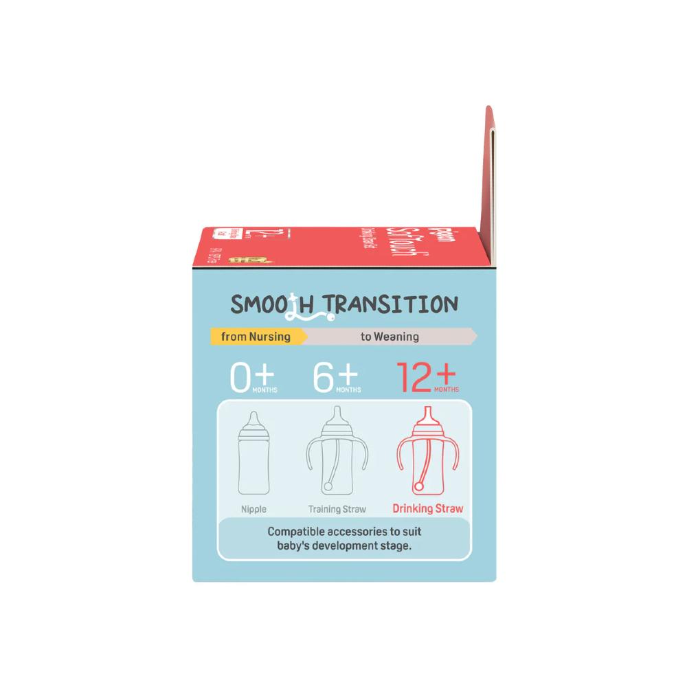 Pigeon SoftTouch Drinking Straw Set - For babies 12+ months