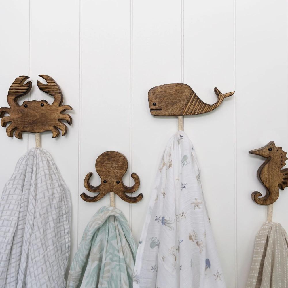 Crane Baby Cove Coastal Wall Hooks 4pk