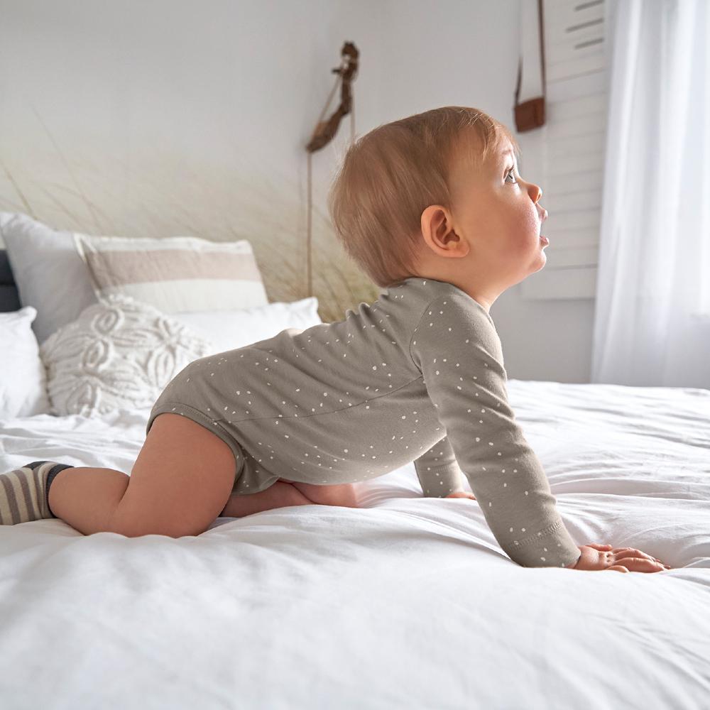 Lassig Organic Cotton Long Sleeve Kimono Bodysuit
