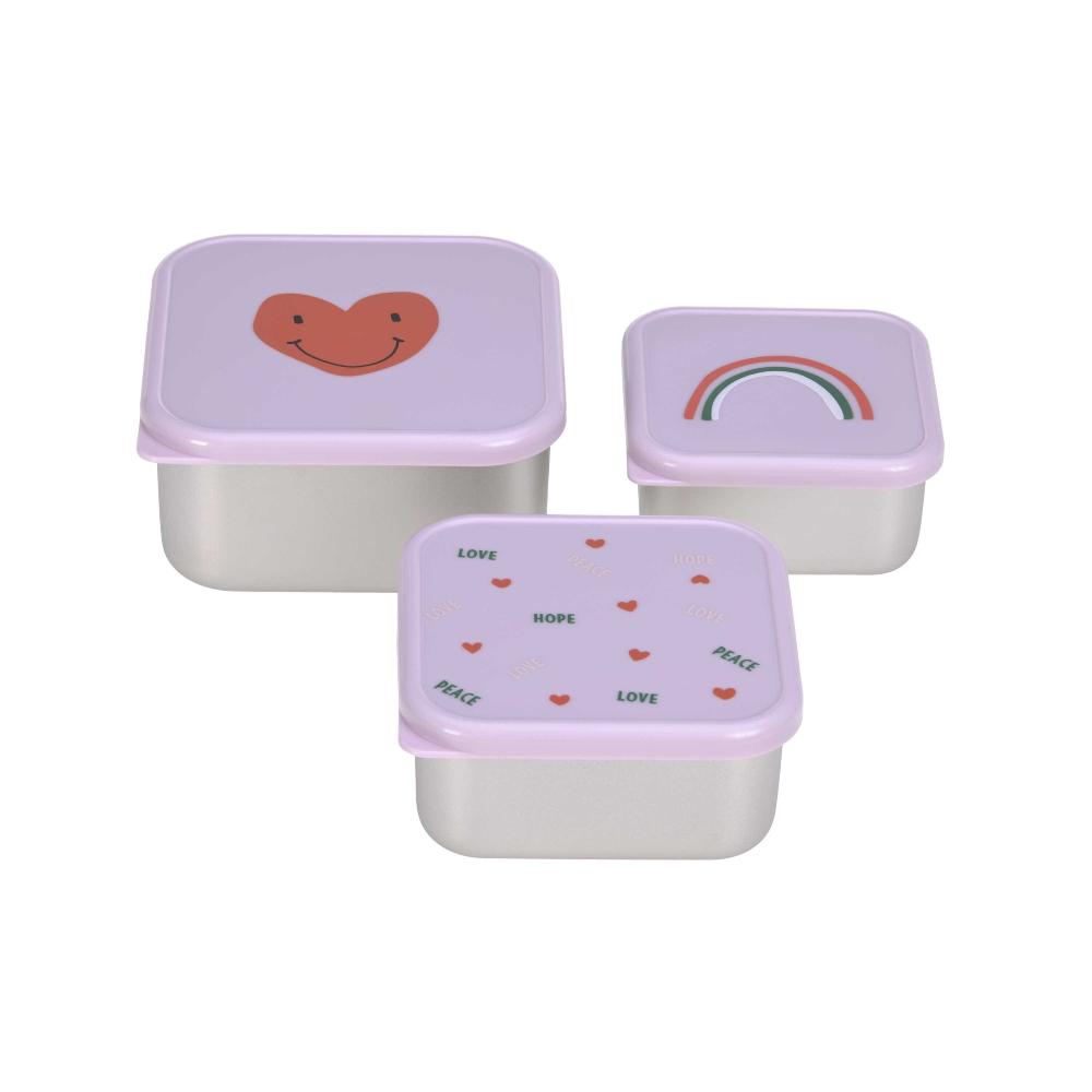 Lassig Stainless Steel Snackbox 3pk