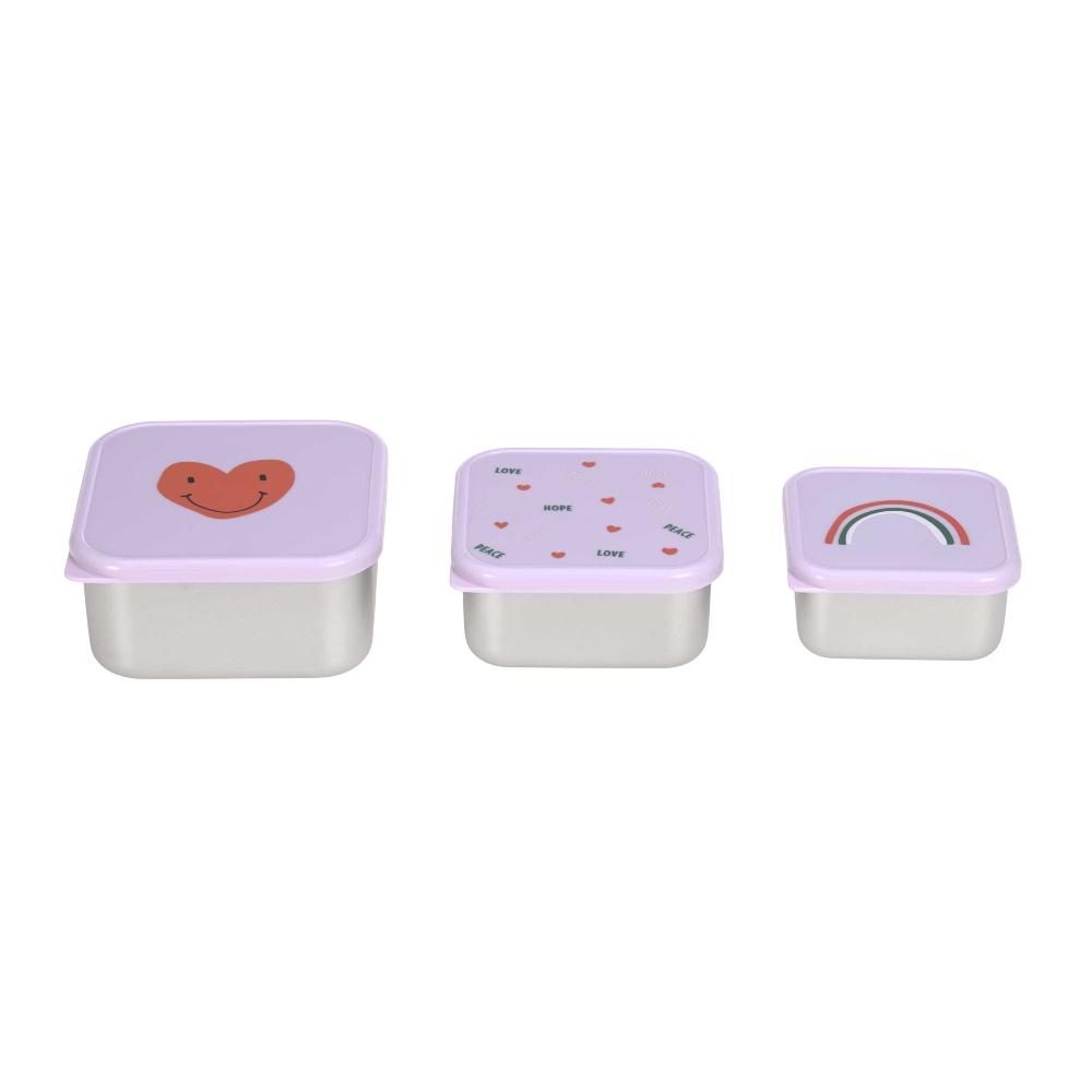 Lassig Stainless Steel Snackbox 3pk