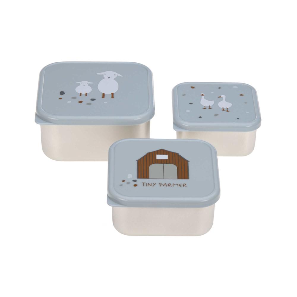 Lassig Stainless Steel Snackbox 3pk