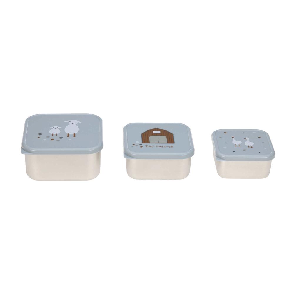 Lassig Stainless Steel Snackbox 3pk
