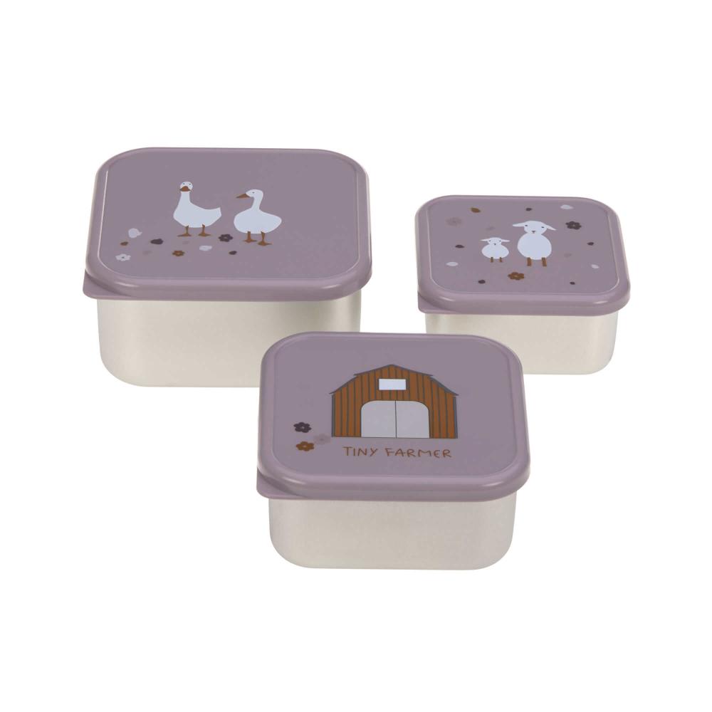 Lassig Stainless Steel Snackbox 3pk