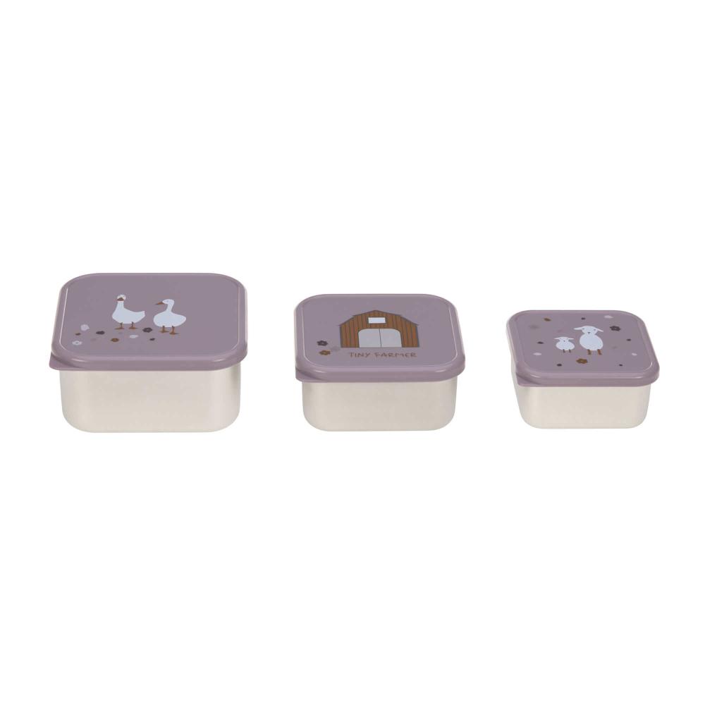 Lassig Stainless Steel Snackbox 3pk