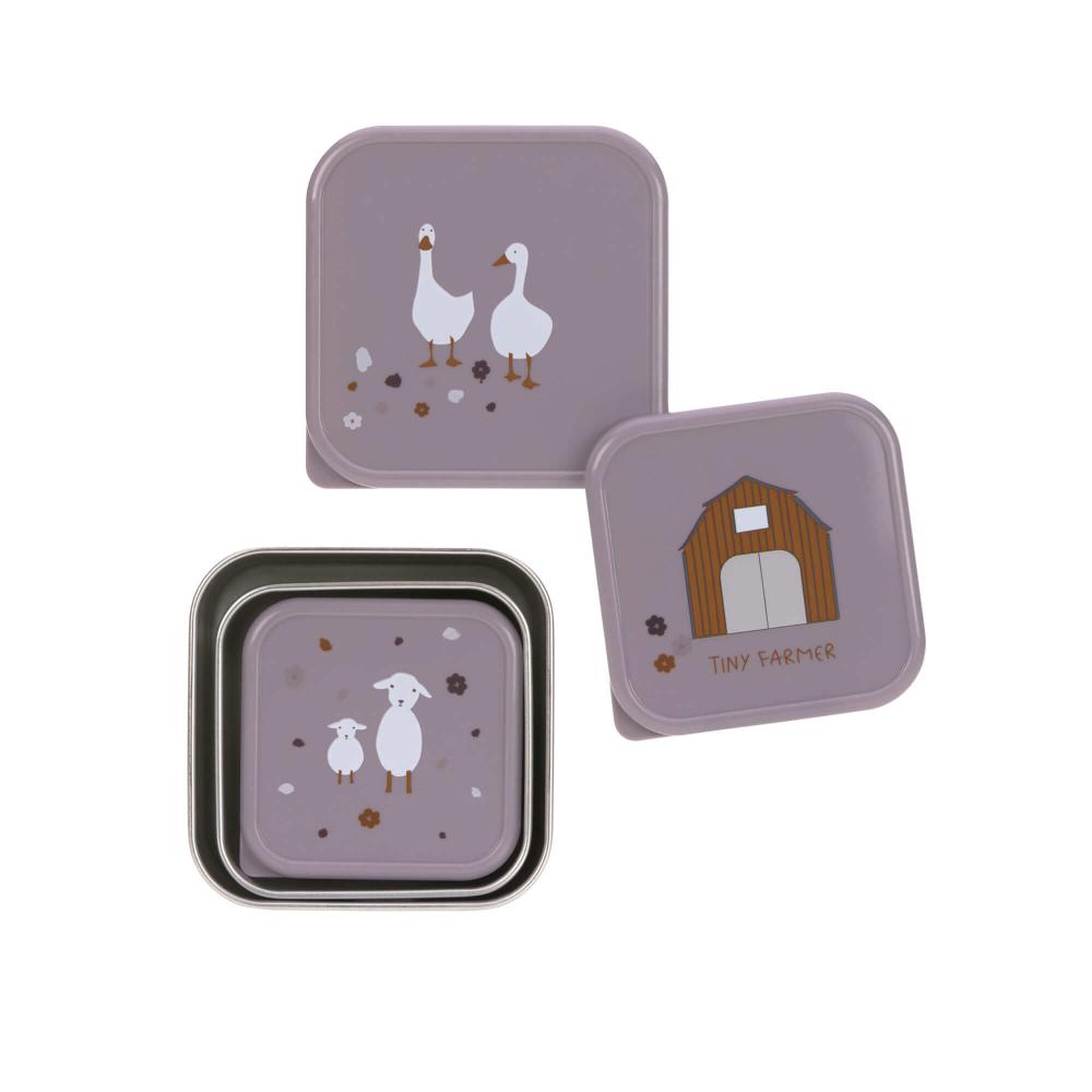 Lassig Stainless Steel Snackbox 3pk