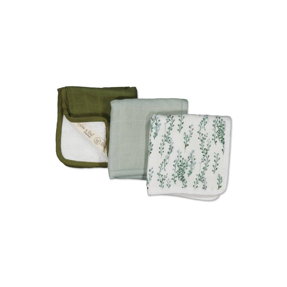 Burrow & Be Muslin/Terry Wash Cloth 3 Pack - Clearance