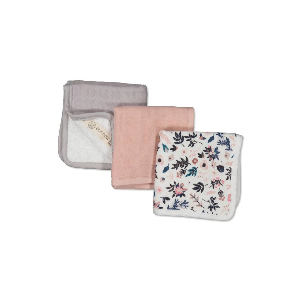 Burrow & Be Muslin/Terry Wash Cloth 3 Pack - Clearance