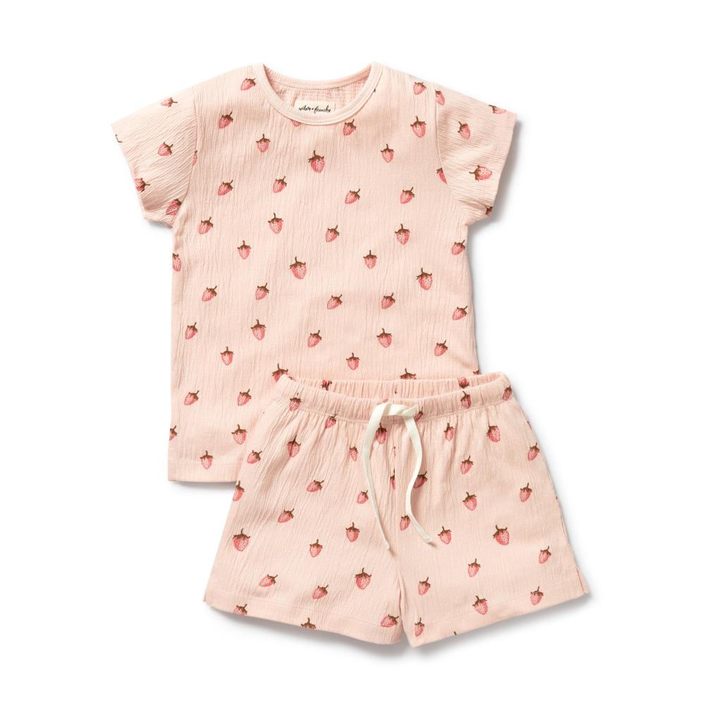 Wilson & Frenchy Organic Crinkle Cotton Short Sleeved Pyjamas