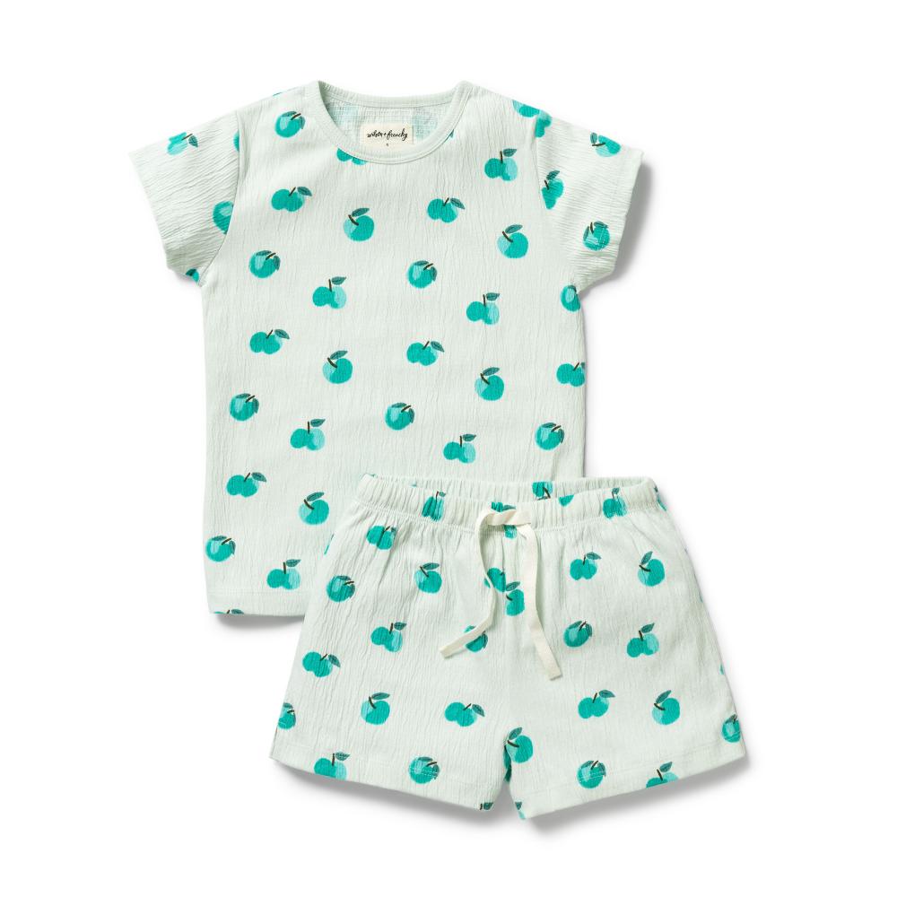 Wilson & Frenchy Organic Crinkle Cotton Short Sleeved Pyjamas