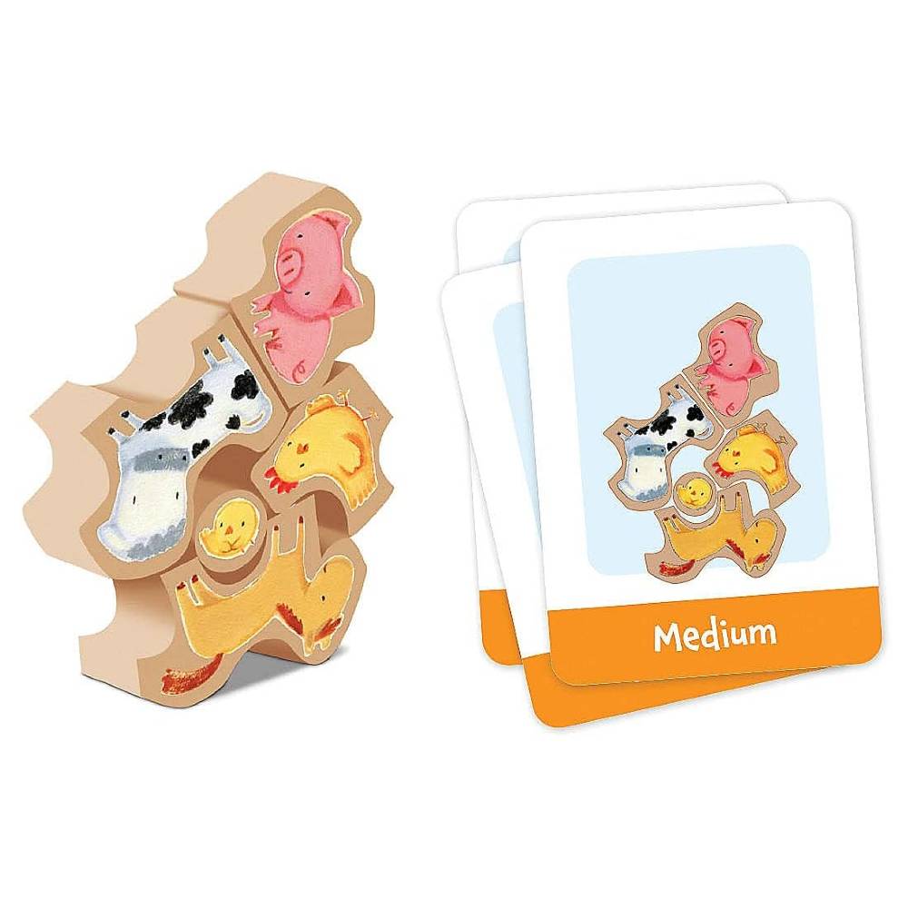 Peaceable Kingdom Stack Your Chickens Wooden Activity