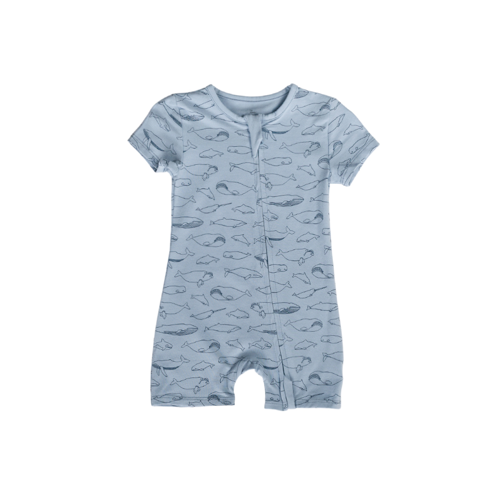 The Sleep Store Organic Cotton Shortie Zipsuit
