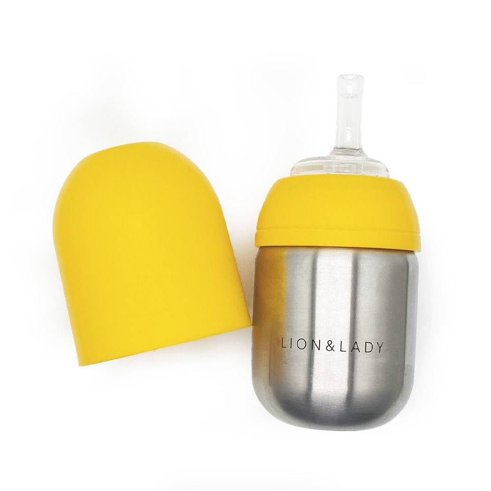 Lion & Lady 18/8 Stainless Steel Toddler Straw Cup 210ml