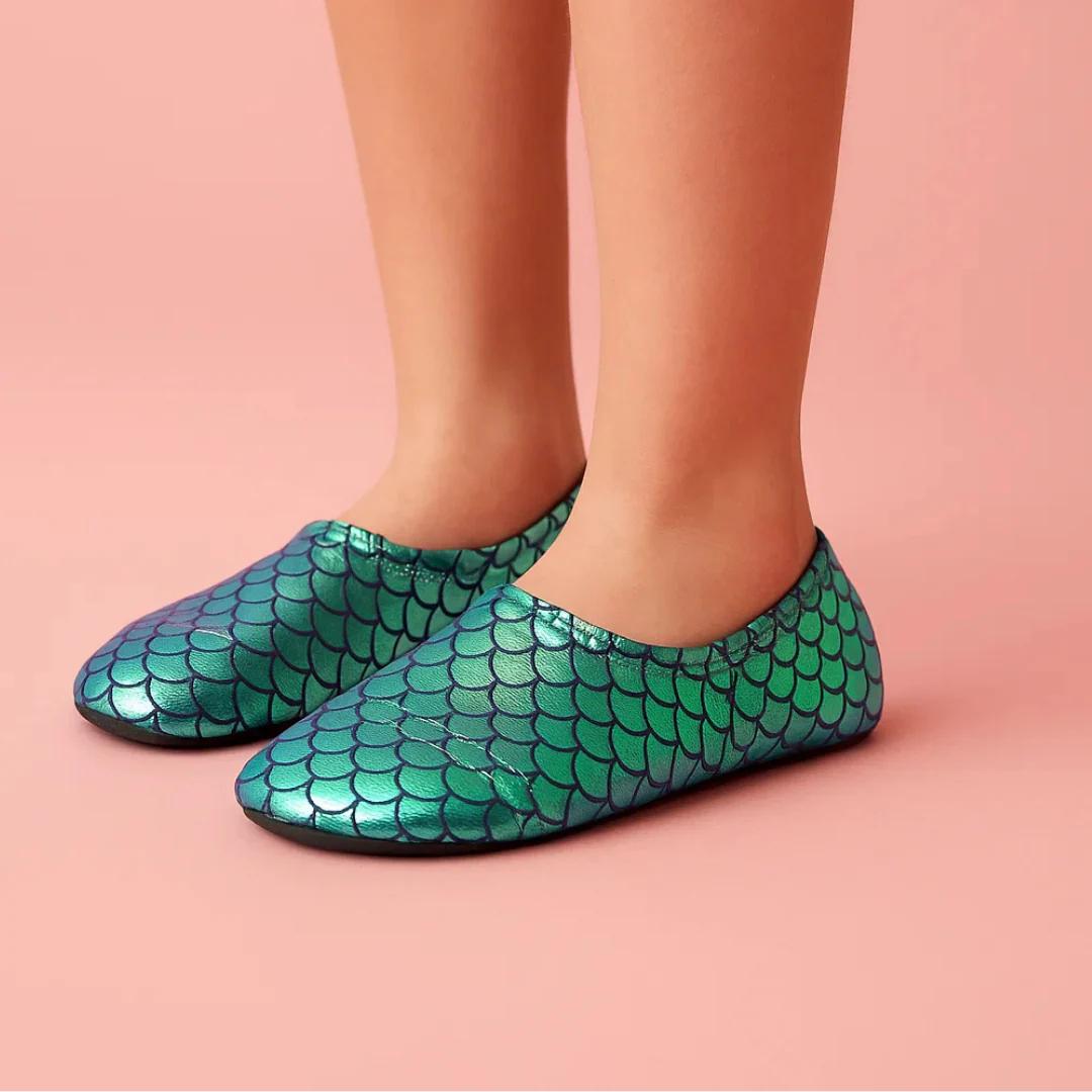 Slipfree Swimming Shoes - Junior Metallic Designs