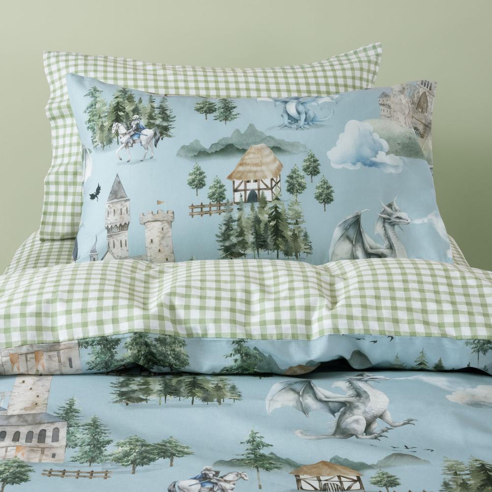 Squiggles Cotton Duvet Cover Set - Dragon Dreams