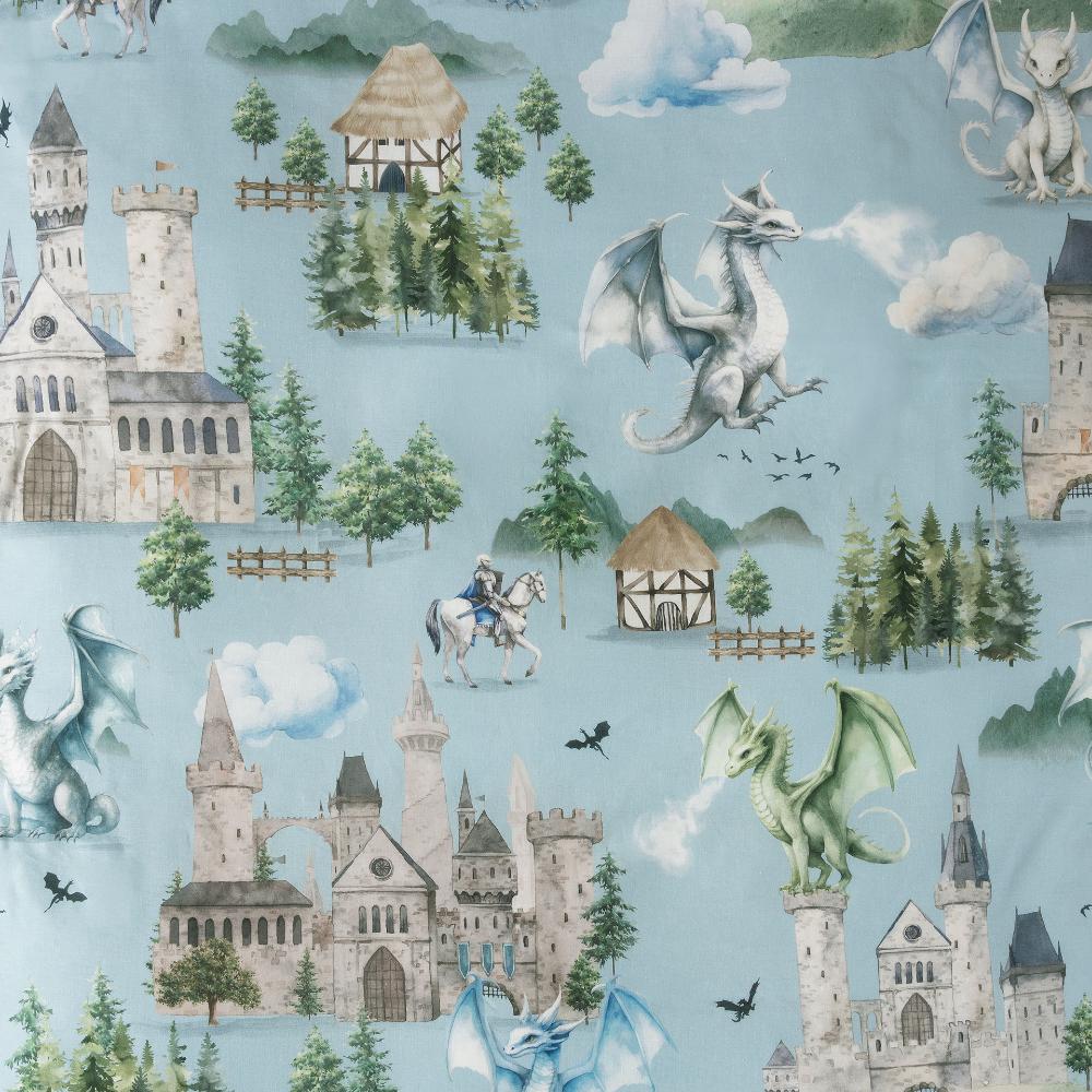 Squiggles Cotton Duvet Cover Set - Dragon Dreams