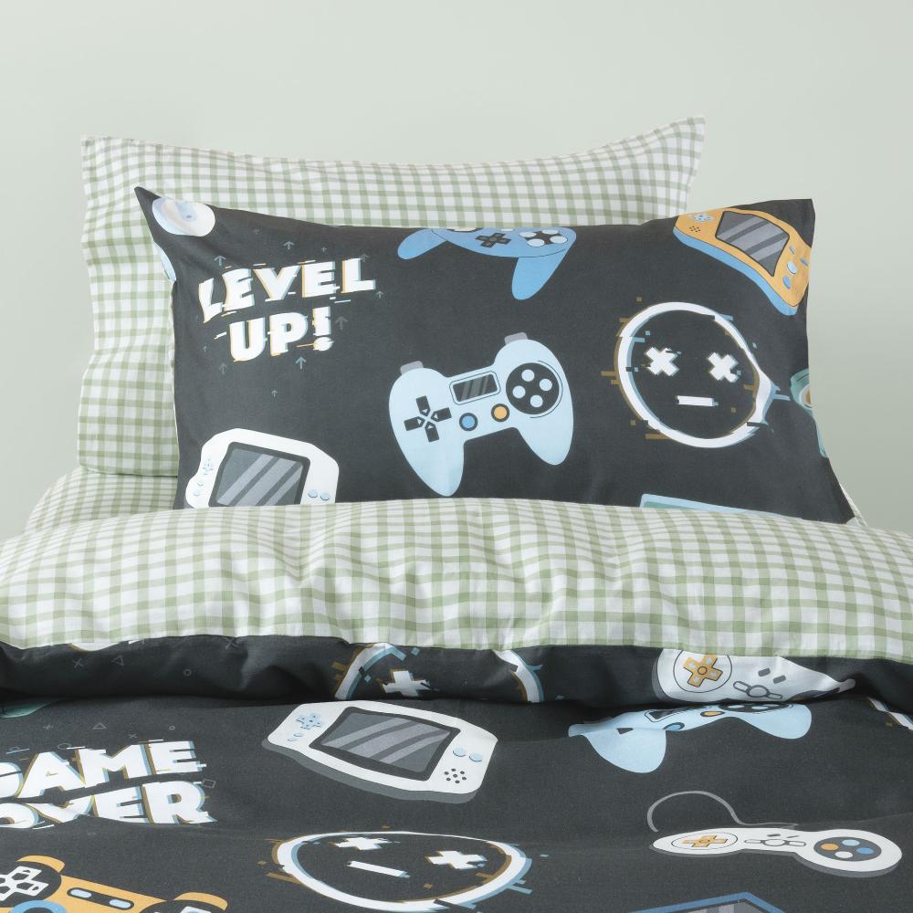 Squiggles Cotton Duvet Cover Set - Game Over