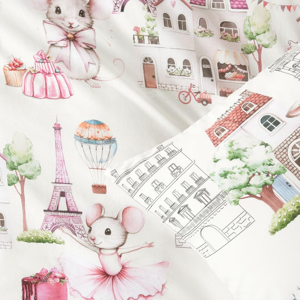 Squiggles Cotton Duvet Cover Set - Paris Tails